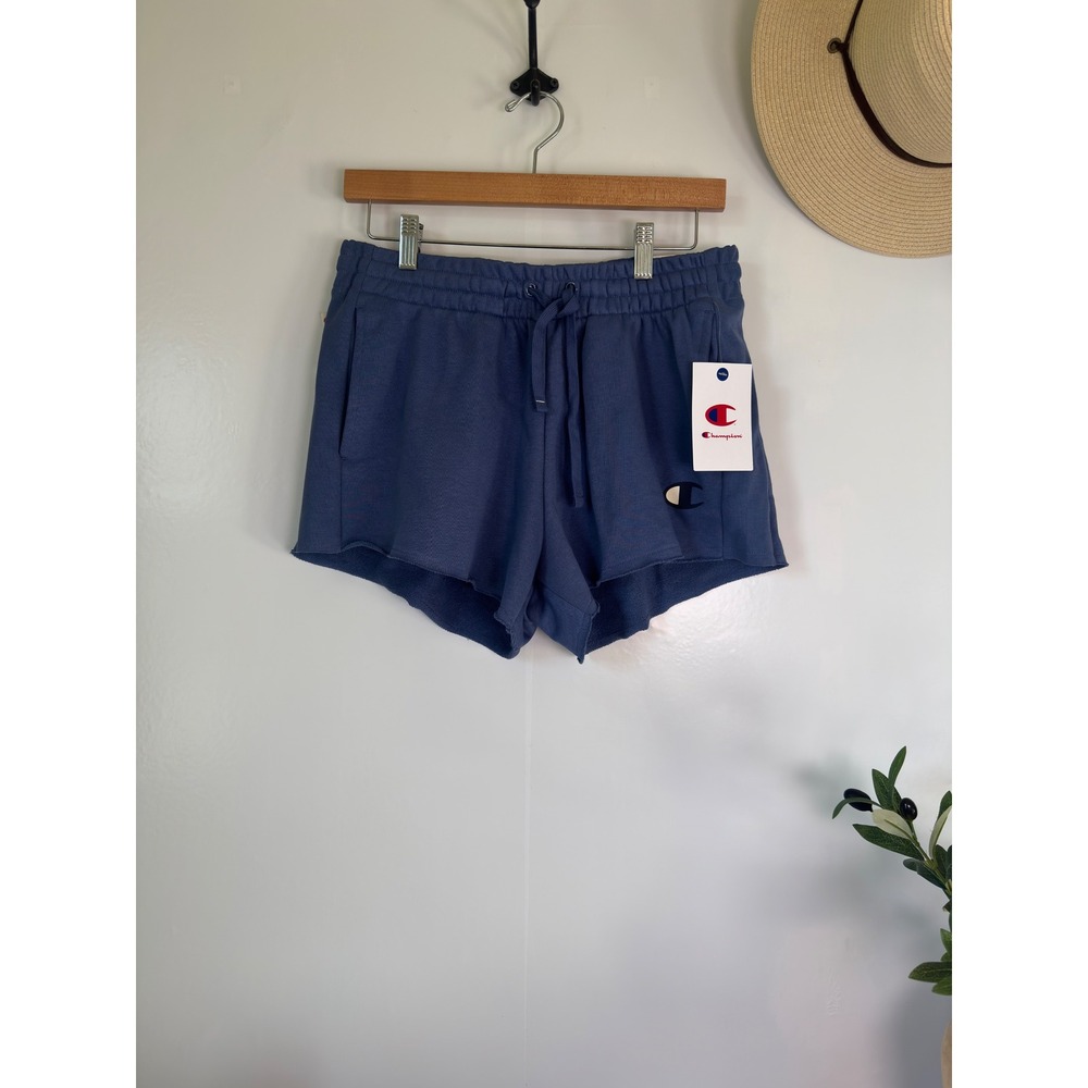 Champion Womens Loose Fit French Terry Sweat Shorts Blue S M17927